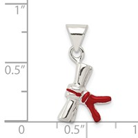 Sterling Silver Enameled Diploma Charm view 4