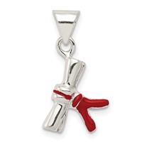 Sterling Silver Enameled Diploma Charm view 1