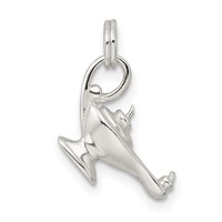 Sterling Silver Polished Lamp of Knowledge Genie Lamp Charm view 4