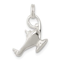 Sterling Silver Polished Lamp of Knowledge Genie Lamp Charm view 1