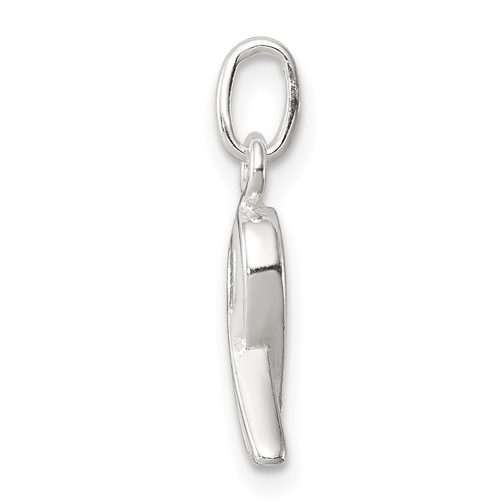 Sterling Silver White Enameled Awareness Charm (QC6831)