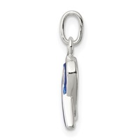Sterling Silver Blue Enameled Awareness Charm view 2