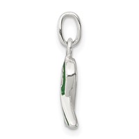 Sterling Silver Green Enameled Awareness Charm view 2