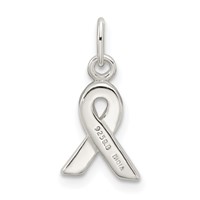 Sterling Silver Purple Enameled Awareness Charm view 4