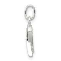 Sterling Silver Black Enameled Awareness Charm view 2