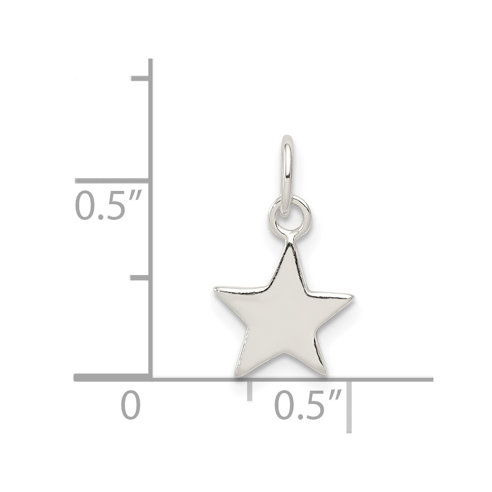 Sterling Silver Star Charm (QC6844)