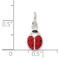 Sterling Silver Enameled Lady Bug Charm view 3