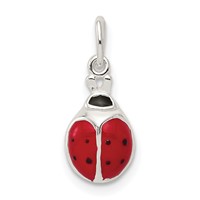 Sterling Silver Enameled Lady Bug Charm view 1