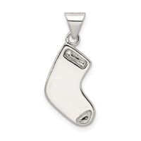 Sterling Silver Enameled Christmas Stocking Charm view 4