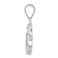 Sterling Silver Enameled Snowman Charm view 2