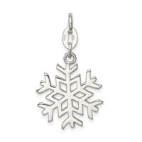 Sterling Silver Polished Snowflake Charm view 4