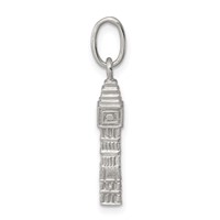 Sterling Silver Rhodium-plated Big Ben Charm view 2