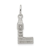 Sterling Silver Rhodium-plated Big Ben Charm view 4