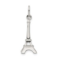 Sterling Silver Rhodium-plated Eiffel Tower Charm view 4