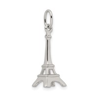 Sterling Silver Rhodium-plated Eiffel Tower Charm view 5