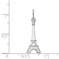 Sterling Silver Rhodium-plated Eiffel Tower Charm view 3