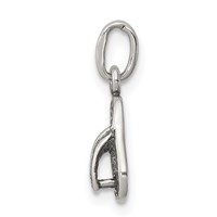 Sterling Silver Antiqued and Textured Flip Flop Charm view 2