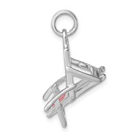 Sterling Silver Rhodium-platedEnamel Beach Chair Charm view 2