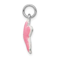Sterling Silver Rhodium-platedEnameled Sparkle Starfish Charm view 2