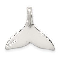 Sterling Silver Whale Tail Slide Pendant view 4