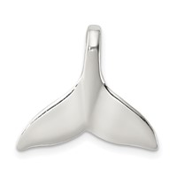 Sterling Silver Whale Tail Slide Pendant view 1