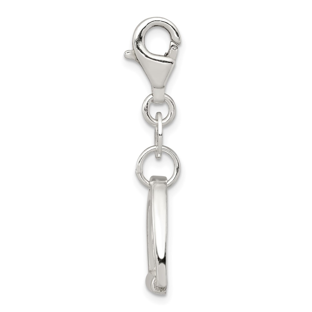 Sterling Silver Small Polished Horse Stirrup Charm (QC6963)