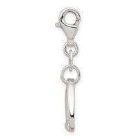 Sterling Silver Small Polished Horse Stirrup Charm view 2