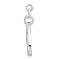 Sterling Silver Large Polished Horse Stirrup Charm view 2