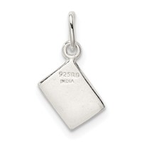 Sterling Silver Enameled Ace of Hearts Card Charm view 4