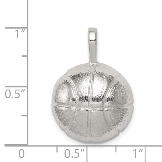 Sterling Silver Basketball Charm