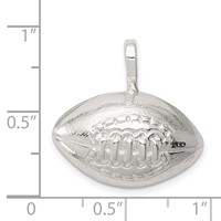 Sterling Silver Football Charm view 3