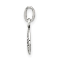 Sterling Silver Mini Antiqued Claddagh Charm view 2