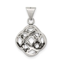 Sterling Silver Antiqued Celtic Knot Pendant view 4