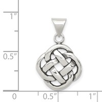 Sterling Silver Antiqued Celtic Knot Pendant view 3
