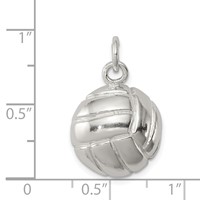 Sterling Silver Volleyball Charm view 3