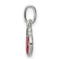 Sterling Silver Enameled Apple Charm view 2