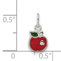 Sterling Silver Enameled Apple Charm view 3