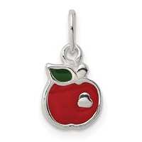 Sterling Silver Enameled Apple Charm view 1