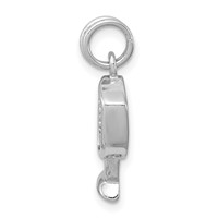 Sterling Silver Rhodium-platedCZ Champagne Glass Charm view 2