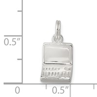 Sterling Silver Laptop Charm view 3