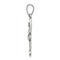 Sterling Silver Antiqued Ballerina Pendant view 2