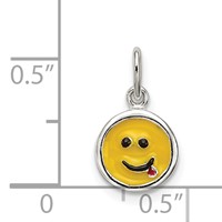 Sterling Silver Enameled Emotion Face Charm view 3