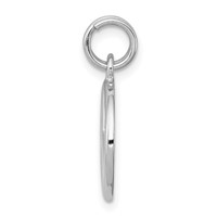 Sterling Silver Rhodium-platedPolished Peace Sign Charm view 2