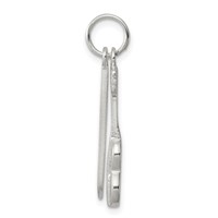 Sterling Silver Polished Violin & Bow Charm view 2