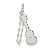 Sterling Silver Polished Violin & Bow Charm view 4