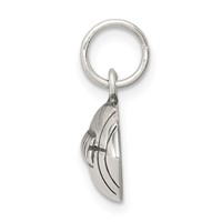 Sterling Silver Antiqued Football Charm view 2