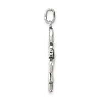 Sterling Silver Antiqued Cheerleader Charm view 2