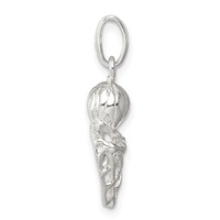 Sterling Silver Basketball in Hoop Charm view 2