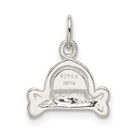 Sterling Silver Enameled I Love My Dog Charm view 4