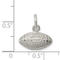 Sterling Silver Football Charm view 3